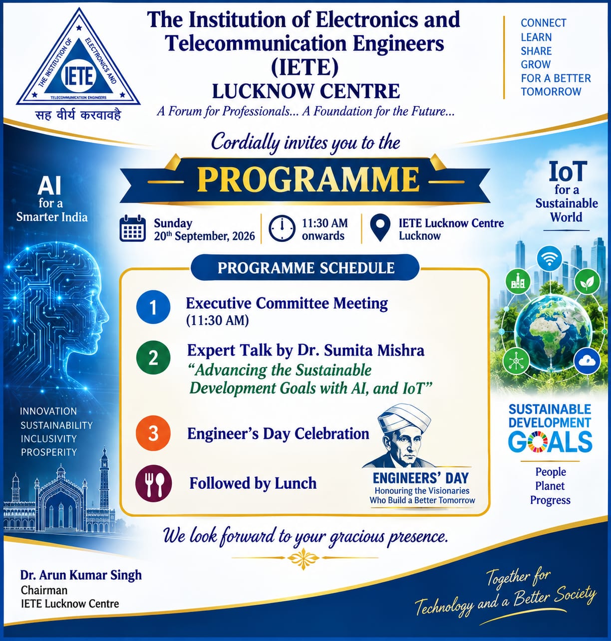 IETE Lucknow Centre Programme Invitation